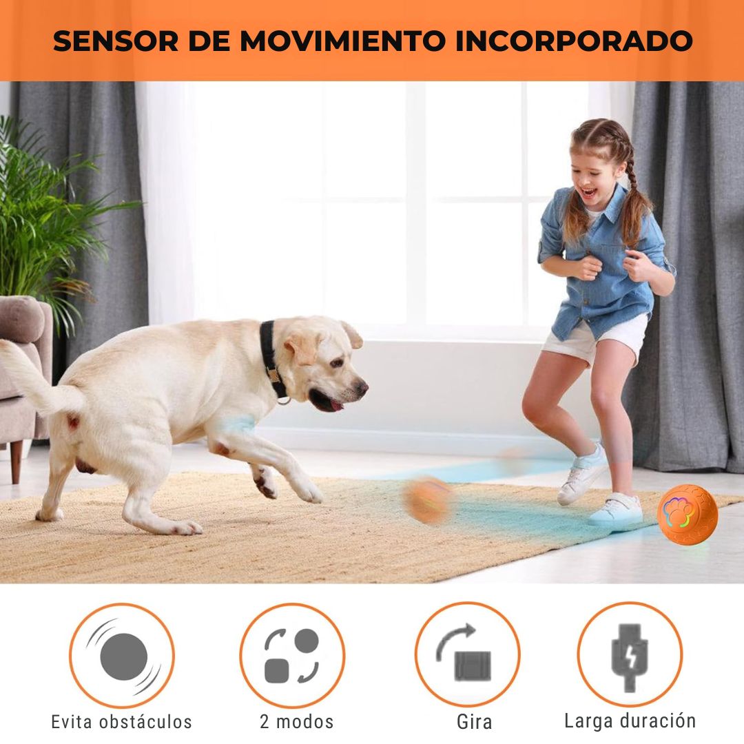 Pelota interactiva LED para perros
