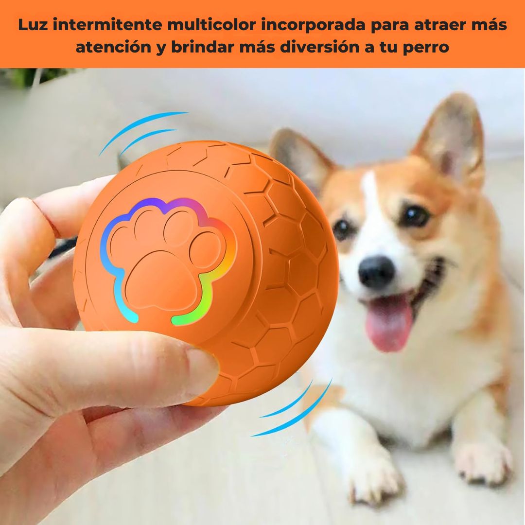 Pelota interactiva LED para perros