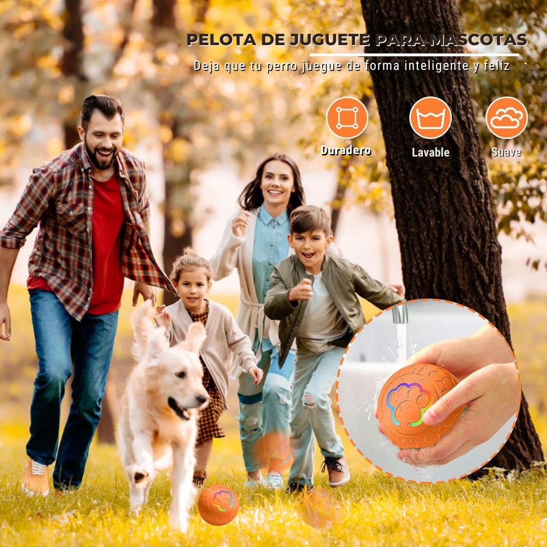 Pelota interactiva LED para perros