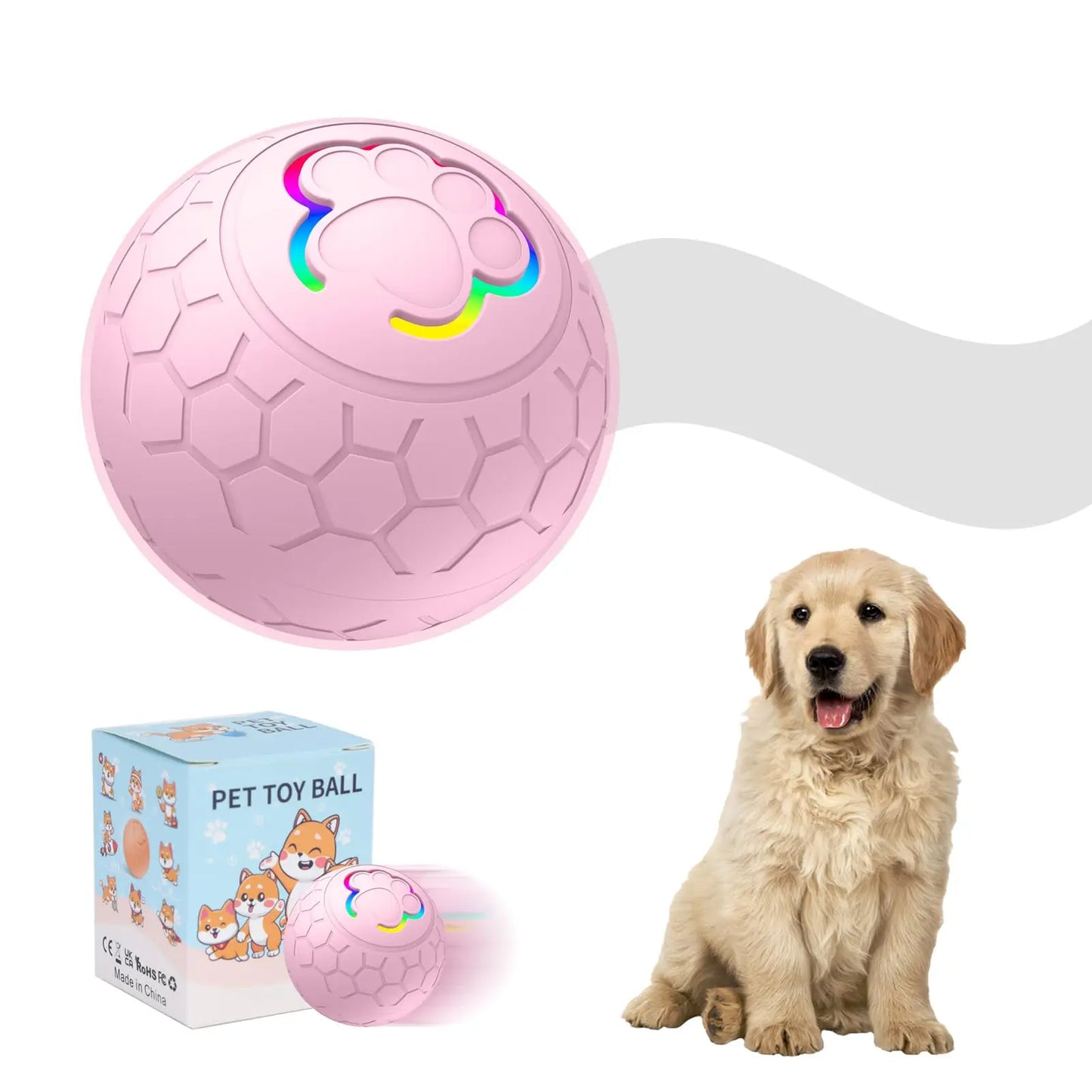 Pelota interactiva LED para perros